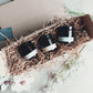 Geschenkset Trio // 3- 100gr. amber potten