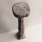 stoere landelijke houten kandelaar kandelaars ornament baluster oud (rechts)