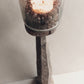 stoere landelijke houten kandelaar kandelaars ornament baluster oud (rechts)